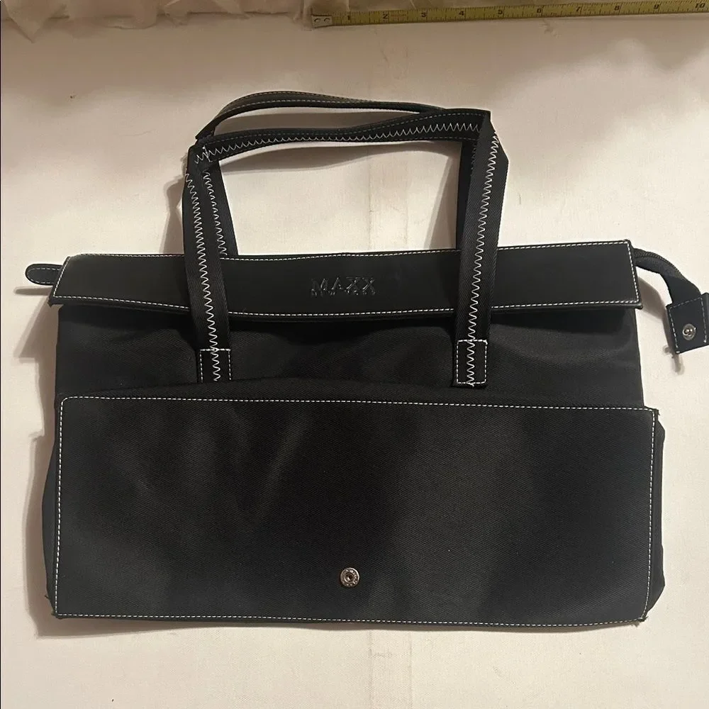Maxx New York Black Tote with White Accents